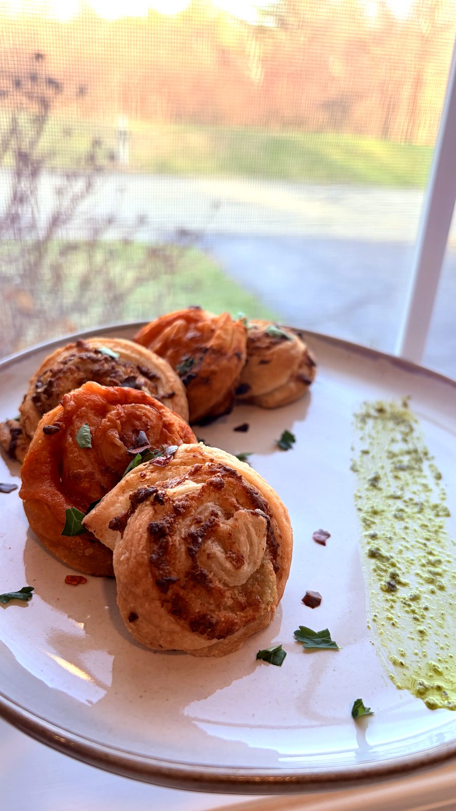 Savory pinwheel pastries